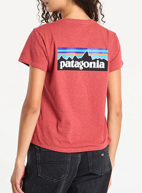 巴塔P-6 T恤女款环保混纺棉Patagonia Responsibili短袖半袖37567