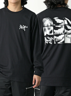 现货始祖鸟Kragg有机棉T恤长袖T恤Arcteryx男透气圆领打底衫9537