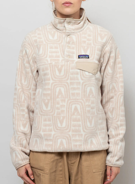 Patagonia复古抓绒衣外套LW Synchilla Snap-T 女保暖套头衫25455