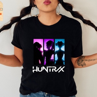 半袖 2025新款 纯棉夏季 儿童短袖 上衣卡通kpop猎魔女团背影周边夏装