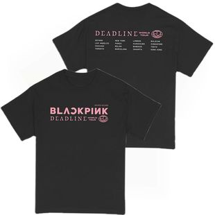 BLACKPINK粉墨DEADLINE2025同款海报纯棉圆领短袖T恤女上衣