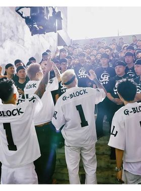 GBLOCK联名CYPHER专辑盛宇功夫胖刘聪gai演唱会团服印花短袖T恤夏