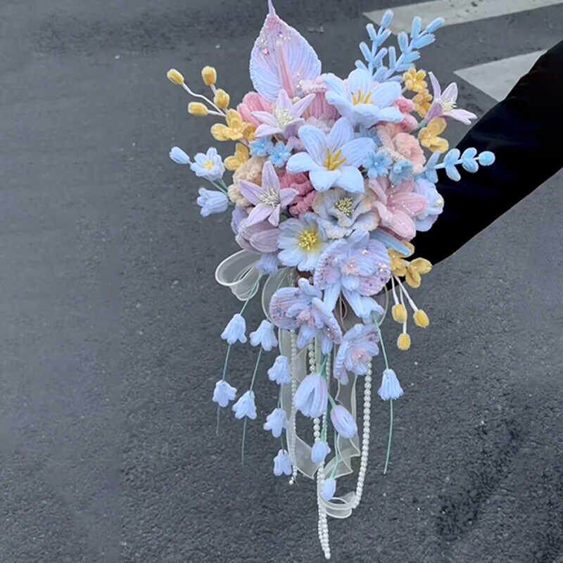 新娘手捧花扭扭棒diy材料