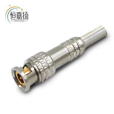 恒嘉扬Q9头美式免焊接BNC头铜芯