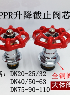 PPR截止阀升降式精品截止阀铜阀芯闸阀水阀DN2025324050637590110