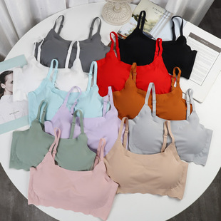 安心二代无痕无钢圈一片式 运动文胸美背内衣女 睡眠瑜伽聚拢大码