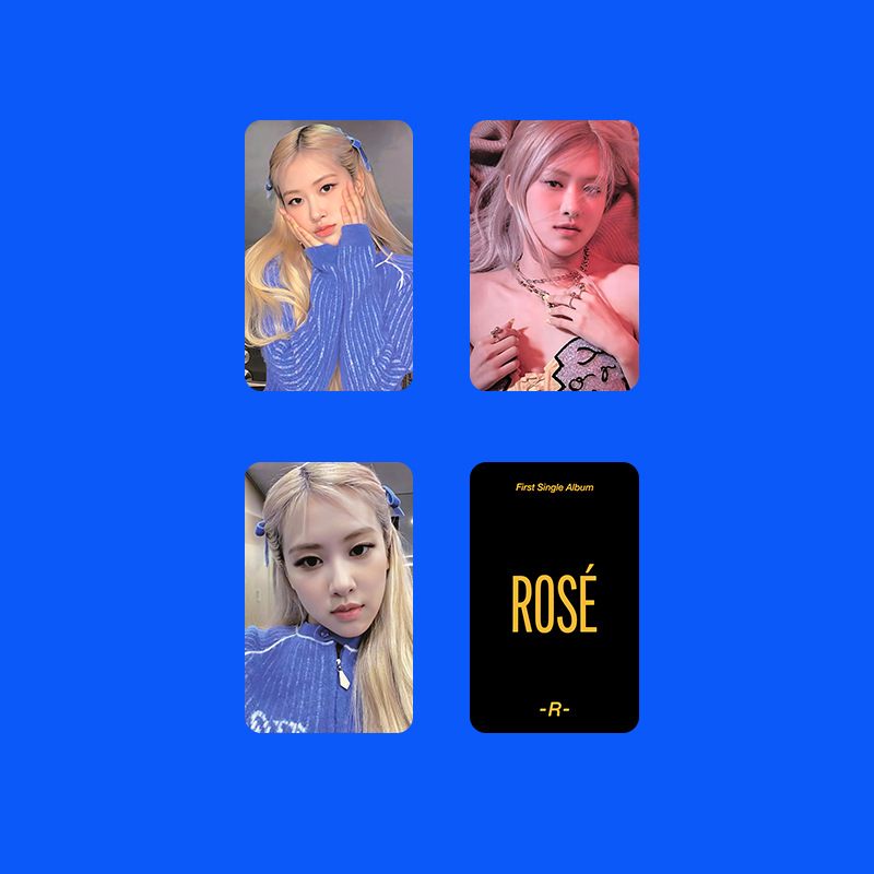 BLACKPINK粉墨K4小卡ROSE朴彩英捧脸肉怼脸肉solo K4特典小卡