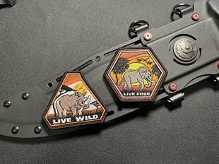 星星精品复创臂章高品万针刺绣魔术贴士气章 大象与犀牛