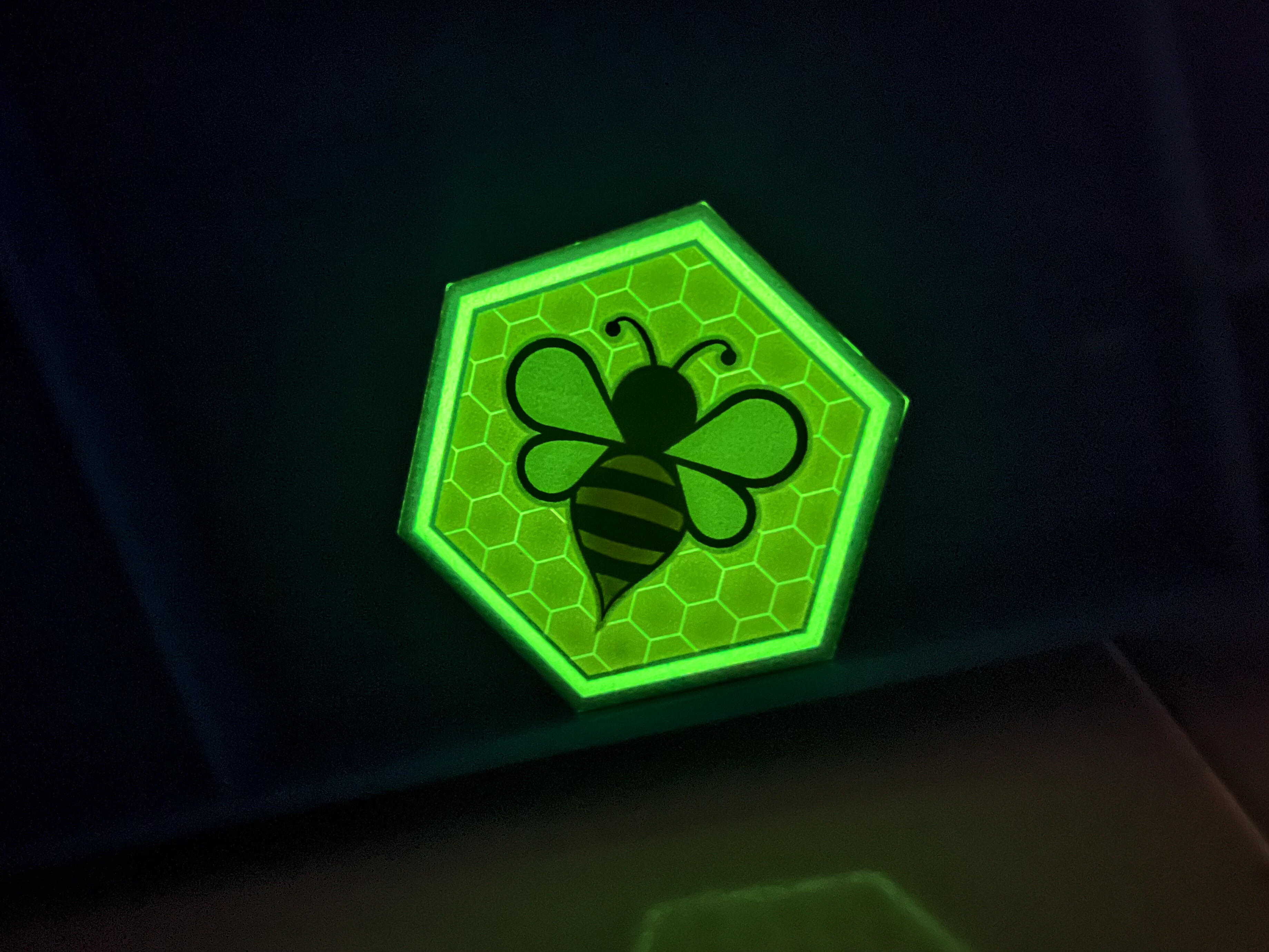 《BEE》硬质夜光版 星星精品臂章高品硬质夜光魔术贴士气章