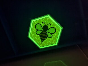 星星精品臂章高品硬质夜光魔术贴士气章 硬质夜光版 BEE