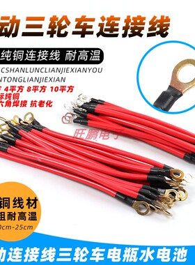 电动车耐高温电瓶连接线铜线48V60V72V84V电池连接线电动车串联线