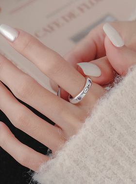 女925银食指戒小狗猫爪戒指