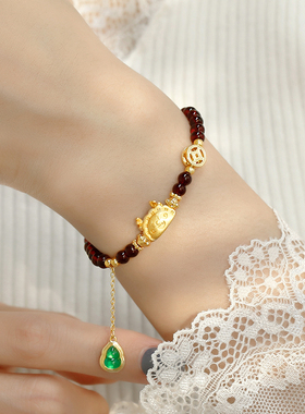 女925银钱币手链龙年手串新中式