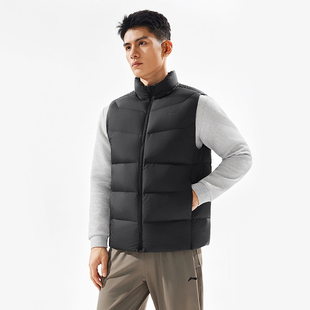 正品李宁羽绒马甲2025冬季男子90%鸭绒保暖羽绒背心AMRV037-3-5
