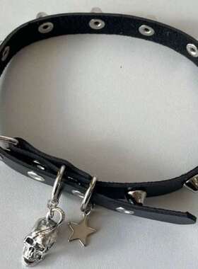 骷髅项链chocker颈链项圈情侣