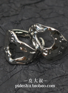 ins风几何指环开口不锈钢女戒指