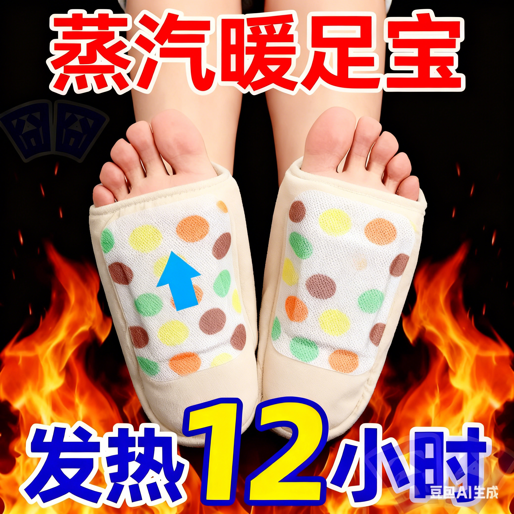 【快速发热暖脚套】发热脚套发热鞋垫袜子穿戴式脚套冬季热敷暖脚
