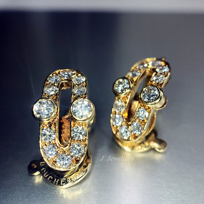 JÖ鱦 ¹Å¶Ö鱦 ±¦Ê«ÁúBOUCHERON 18k×êʯ¶ú¼Ð ÎÞ¶ú¶´¶ú»·