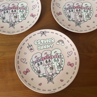 日单艾丝乐小兔 Esther bunny 可爱卡通兔子水果盘早餐盘甜品盘子