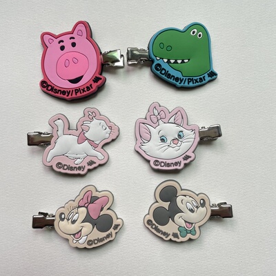 成对！迪士尼米奇米妮凯蒂猫对夹女生发饰发夹头饰无痕前刘海夹子