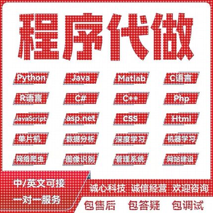计算机Java程序代做c/c++代码编写Python系统设计php接单qt开发R