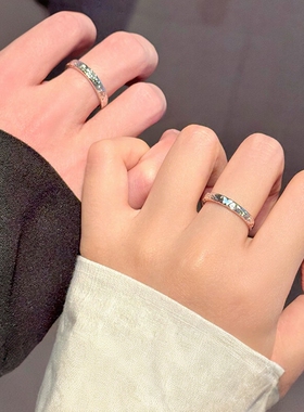 Star Ray【可刻字】蝶焰之契情侣对戒夜光足银戒指生日礼物送女友