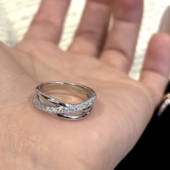 精工版 Star Ray听风絮 925纯银戒指女小众设计高级感指环三圈戒指