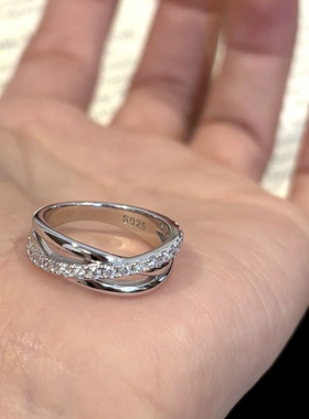 Star Ray听风絮 精工版925纯银戒指女小众设计高级感指环三圈戒指