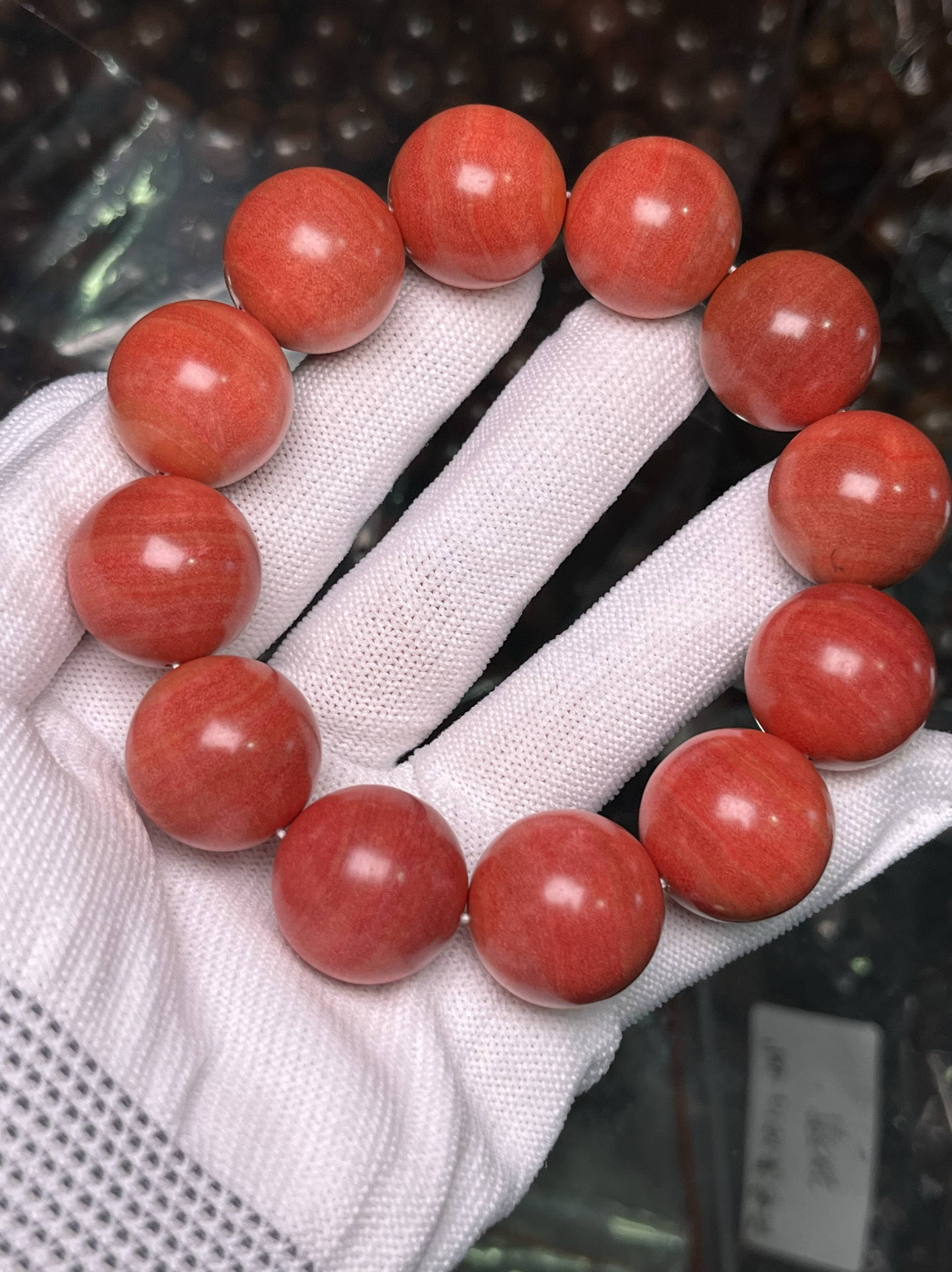 20mm粉红象牙木粉象南非莫桑比克祖鲁族神木稀有手串佛珠正品