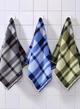 新品洁丽雅纯棉毛巾全棉柔软吸水小清新中式格子洗脸巾面巾231166