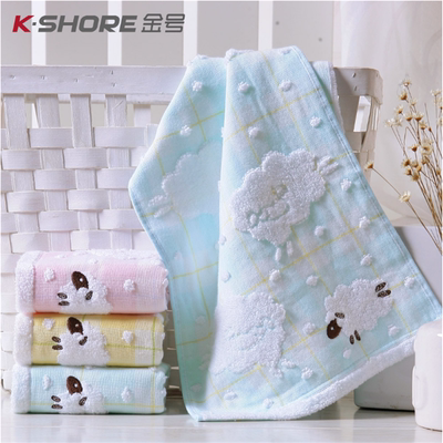 金号纯棉A类儿童小毛巾全棉柔软吸水纱布卡通洗脸巾面巾T1757童巾