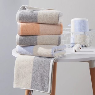 洁玉竹棉混纺毛巾超柔软吸水带挂绳成人洗脸巾面巾抗菌A类JQ3003F