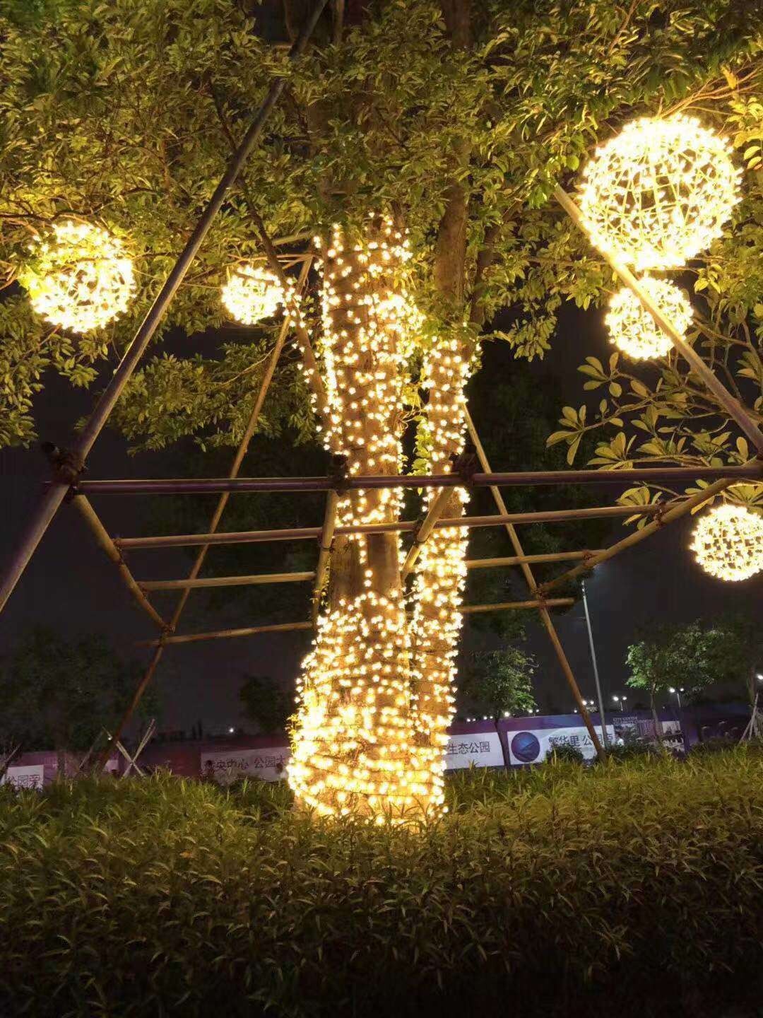 户外防水led藤球灯节日装饰挂树灯彩灯街道公园树木亮化灯景观灯