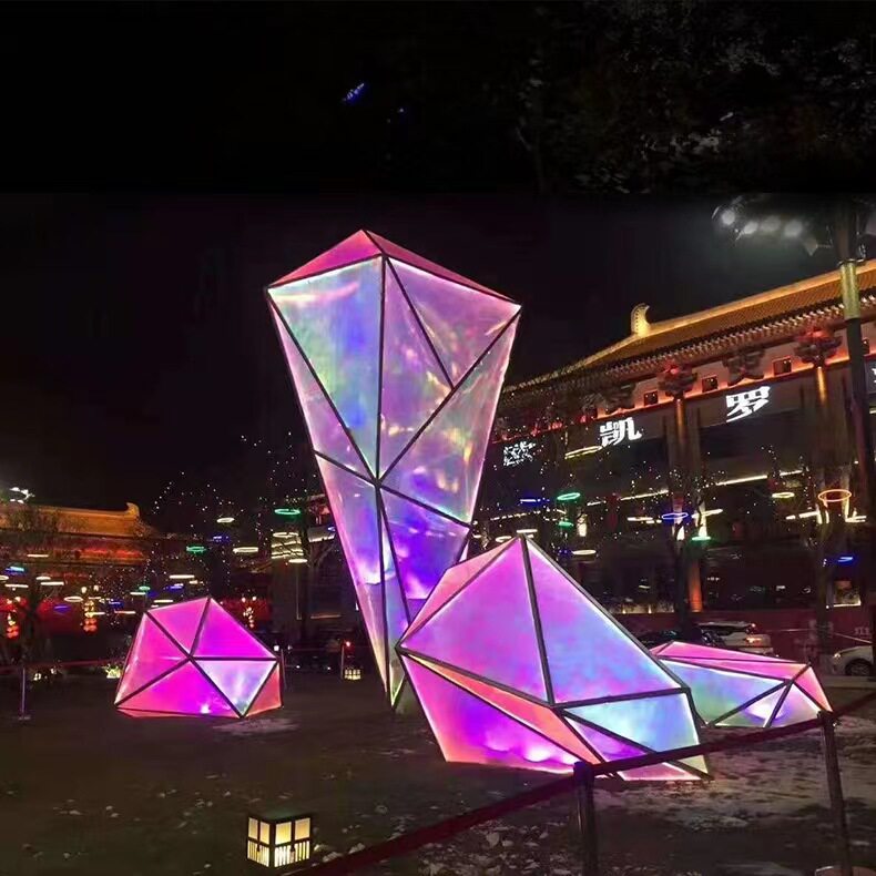 户外防水广场大钻石景观灯钻石磨砂玻璃造型灯园林装饰钻石亮化灯