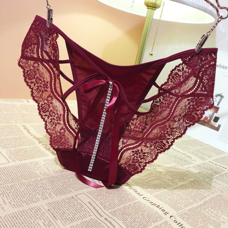 欧美女士低腰蝴蝶结镂空交叉钻饰迷人性感蕾丝女内裤诱惑三角裤女,女士内衣/男士内衣/家居服,女三角裤,淘宝优惠券,粉丝福利购,淘宝优惠卷