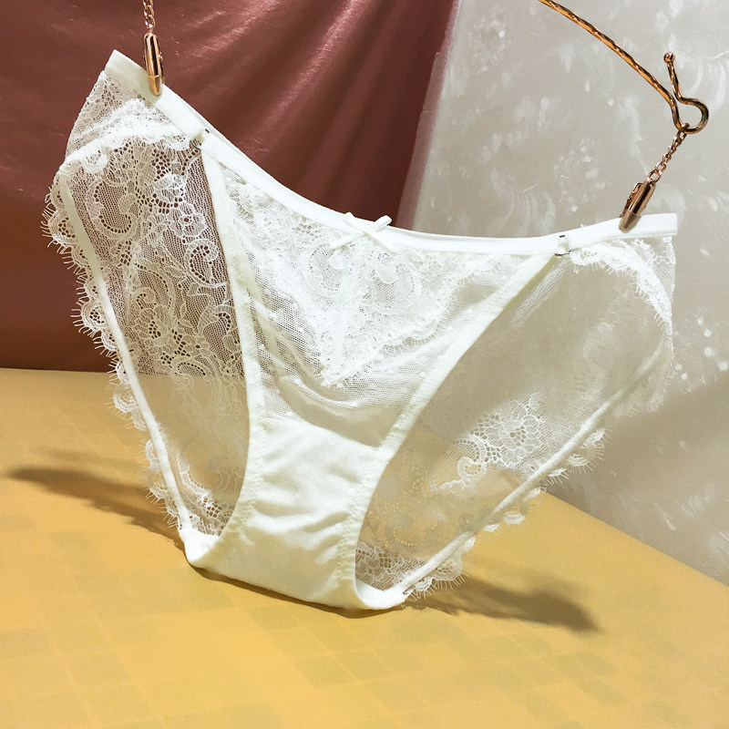 欧美女士蕾丝内裤女性感低腰迷人诱惑三角裤女蝴蝶结透视女内裤头