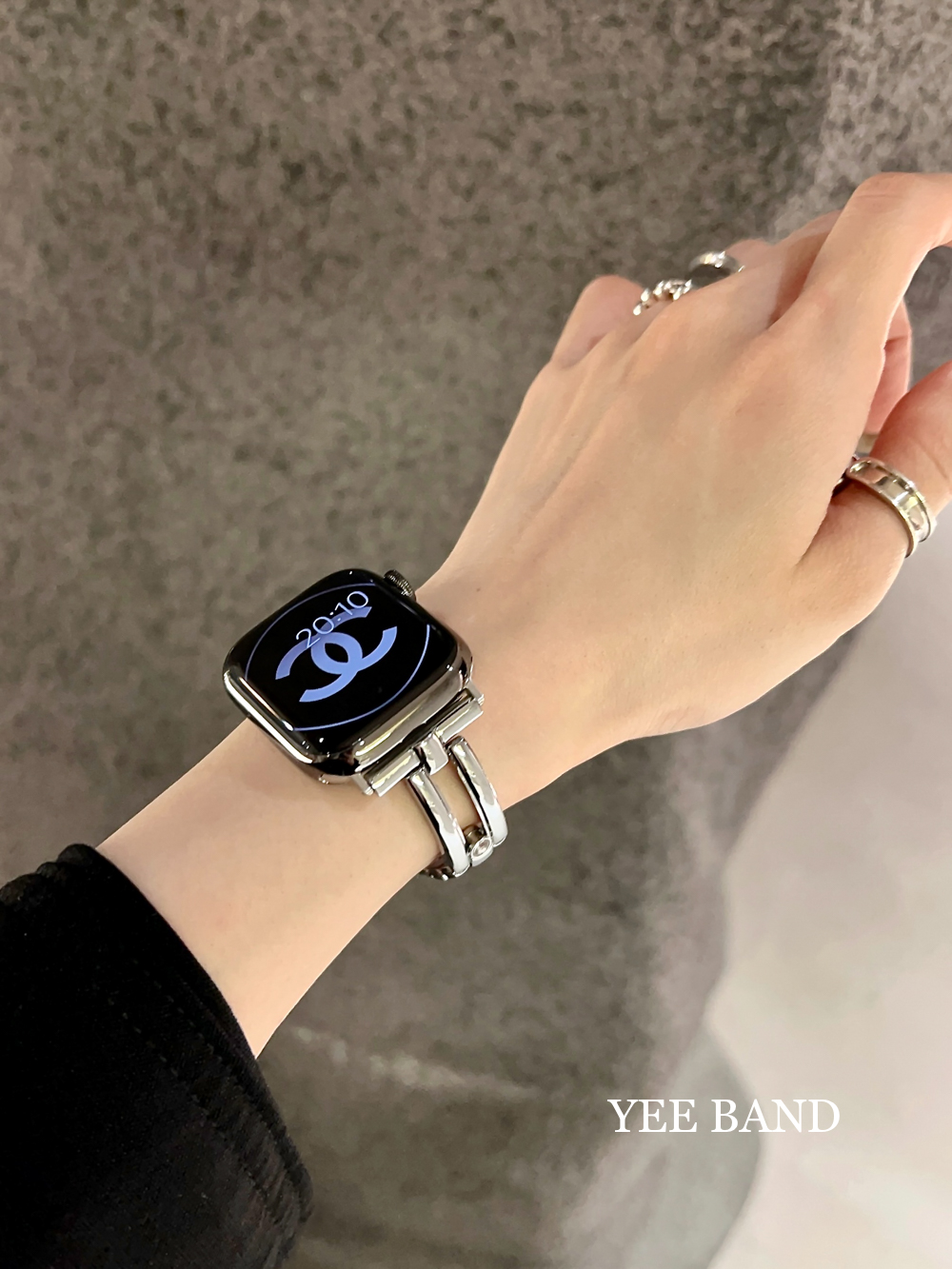 IAMYEE溜滑梯设计金属表带适用于AppleWatch345678代S9S8苹果手表-封面