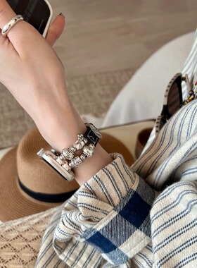 IAMYEE新中式丹宁表带适用applewatch34se5679s7s8s9s10iwatchS11