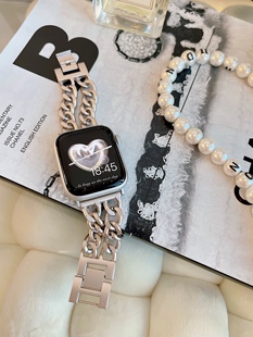 IAMYEE小香双链星光色金属表带适用4567S/S9S10代苹果Iwatch女S11