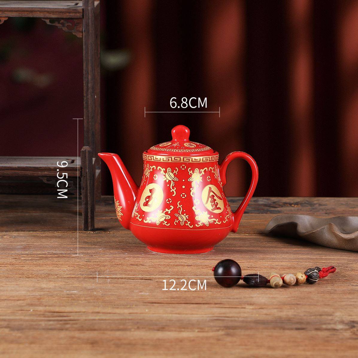 红色茶壶上供拜拜茶壶陶瓷祭祖供奉酒壶家用结婚喜庆大容量老爷壶,餐饮具,茶壶,淘宝优惠券,粉丝福利购,淘宝优惠卷