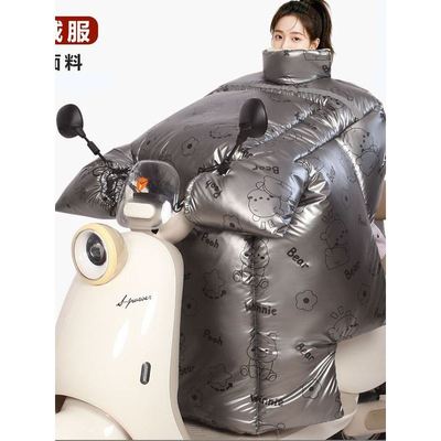 冬季加绒加厚电动车挡风被新型护肩抗寒保暖专用防水加大防风罩