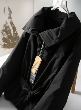 小禾柜上7K+!绵羊毛+桑蚕丝混纺90白鹅绒收腰立领羽绒服外套女冬