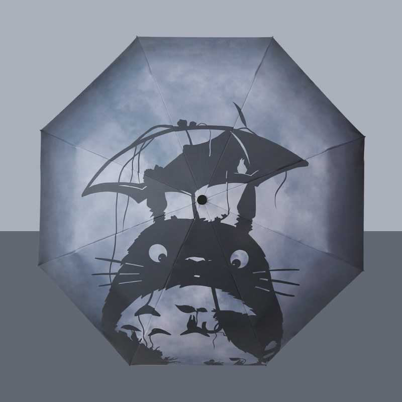 晴雨伞卡通黑胶自动防晒防雨