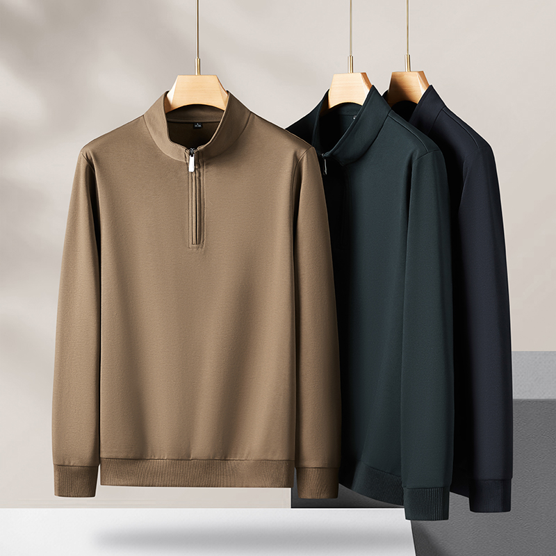 男士休闲商务套头立领卫衣565