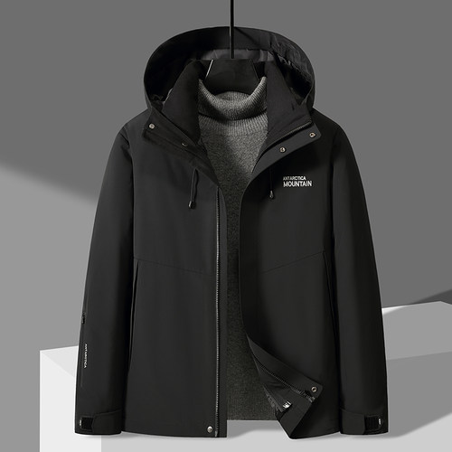 情侣款户外御寒保暖90白鸭绒可脱卸羽绒服 82356