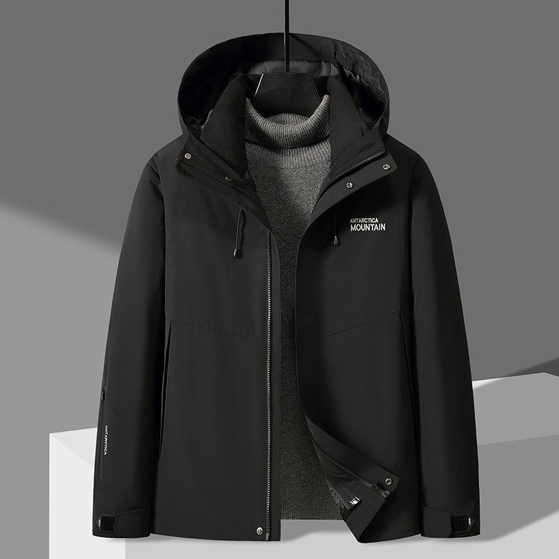 【大美专享】情侣款户外御寒保暖90白鸭绒可脱卸羽绒服 82356