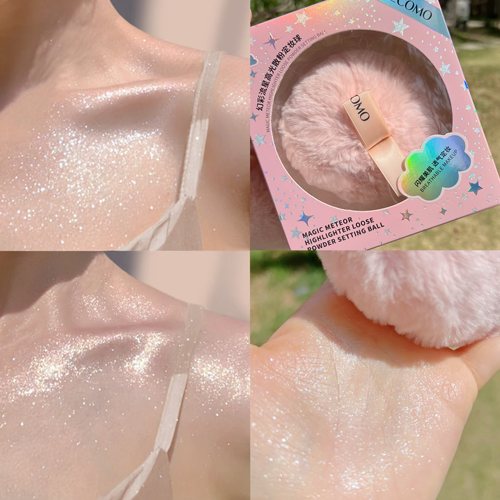 爆闪！亮晶晶身体高光闪粉球新娘婚礼提亮粉锁骨头发舞台碎钻喷雾