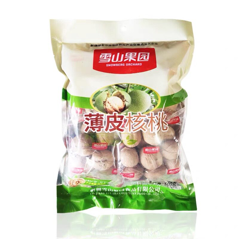 雪山果园薄皮核桃500g/袋办公室休闲解馋网红零食新疆特产