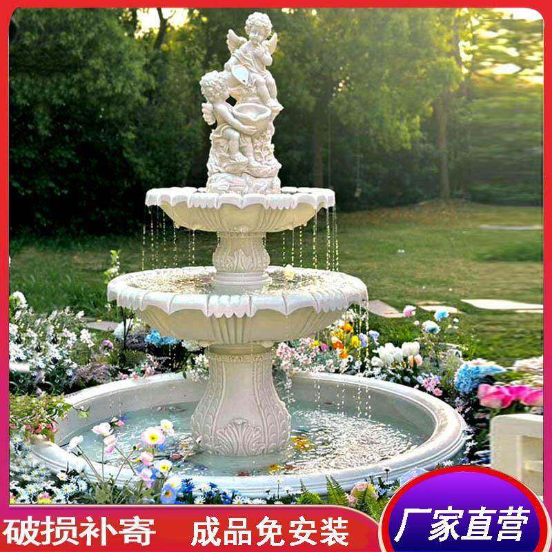欧式庭院装饰流水喷泉婚庆许愿池别墅花园露台鱼池户外园林摆件