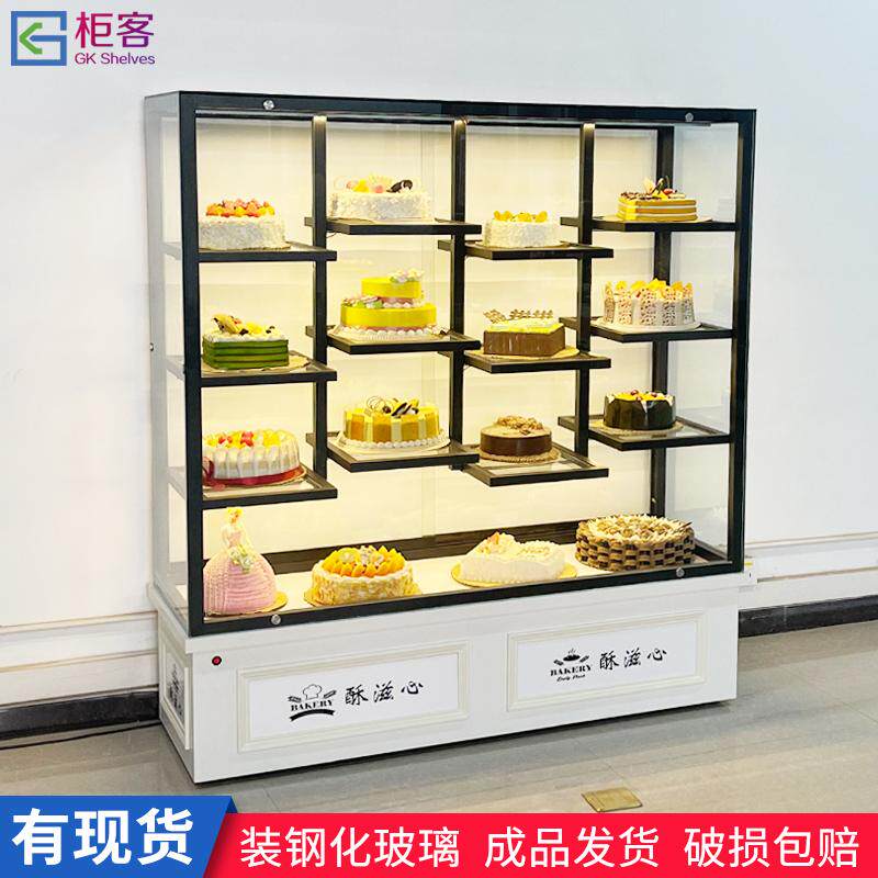 生日蛋糕模型展示柜模具店样品展柜玻璃橱窗货架商用面包柜展示架图片
